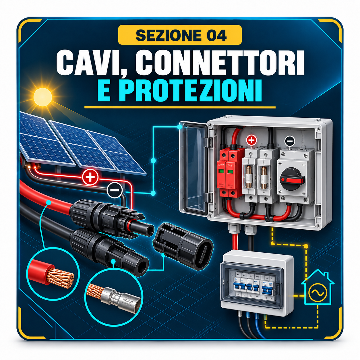 Copertina area 4: Cavi, connettori e protezioni