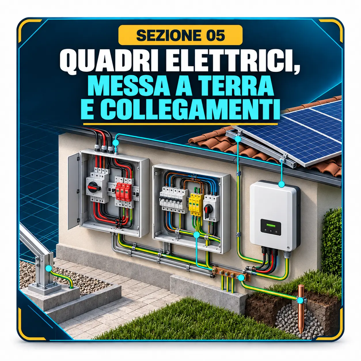 Copertina area 5: Quadri elettrici, messa a terra e collegamenti