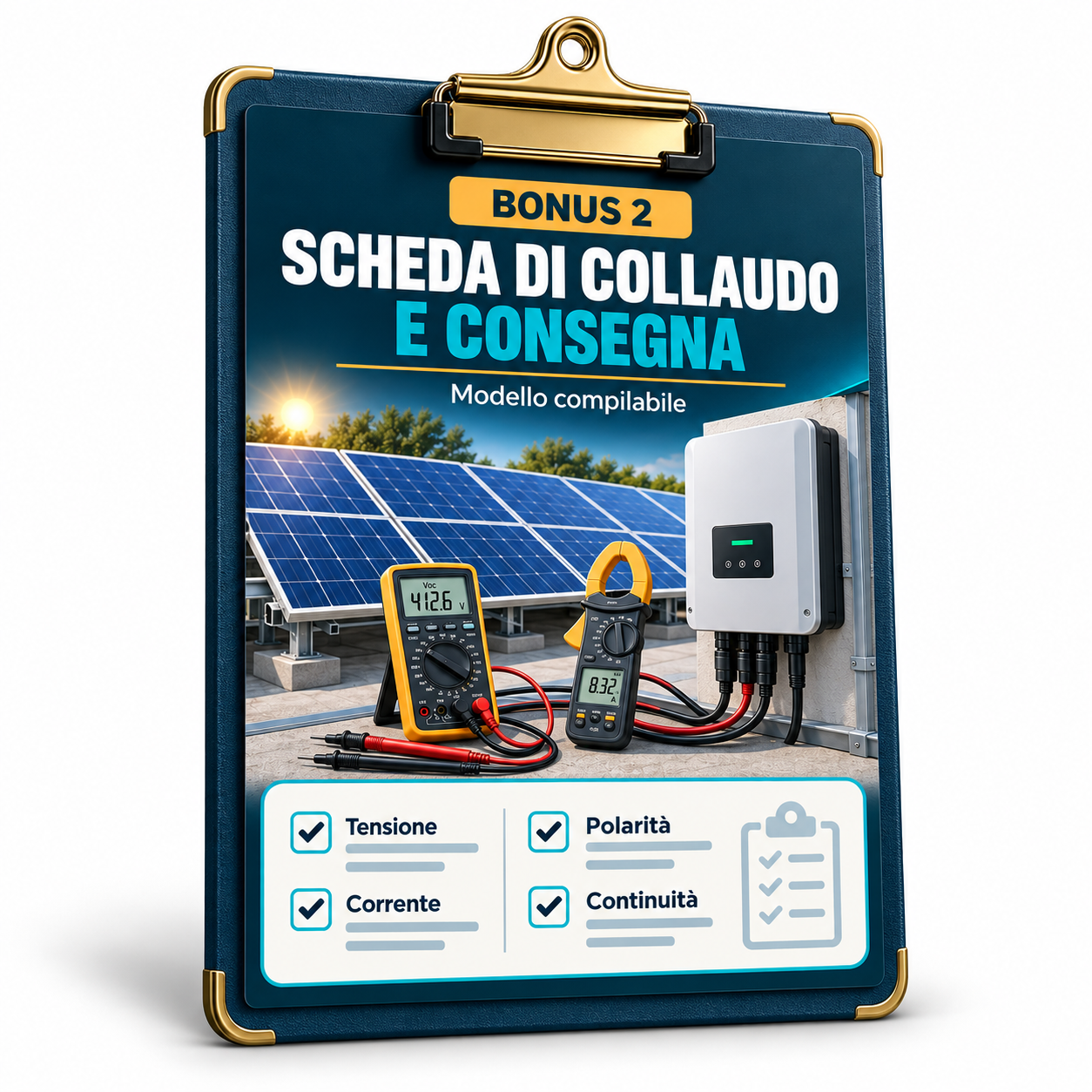 Copertina Scheda di collaudo e consegna