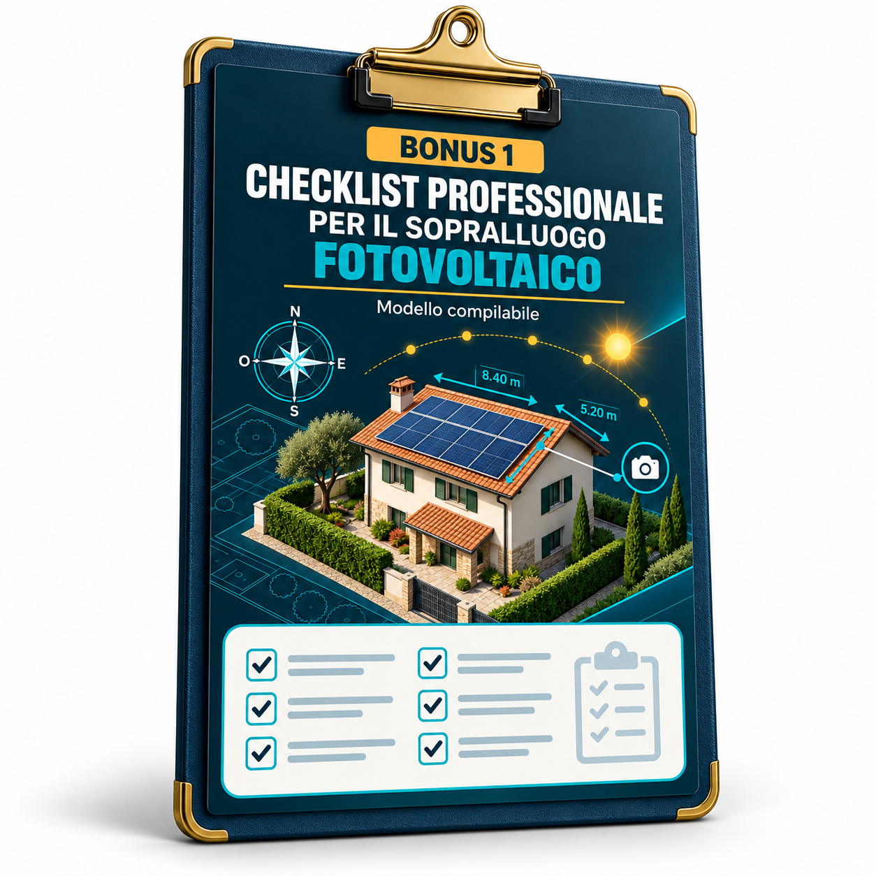 Copertina Check-list professionale per il sopralluogo fotovoltaico
